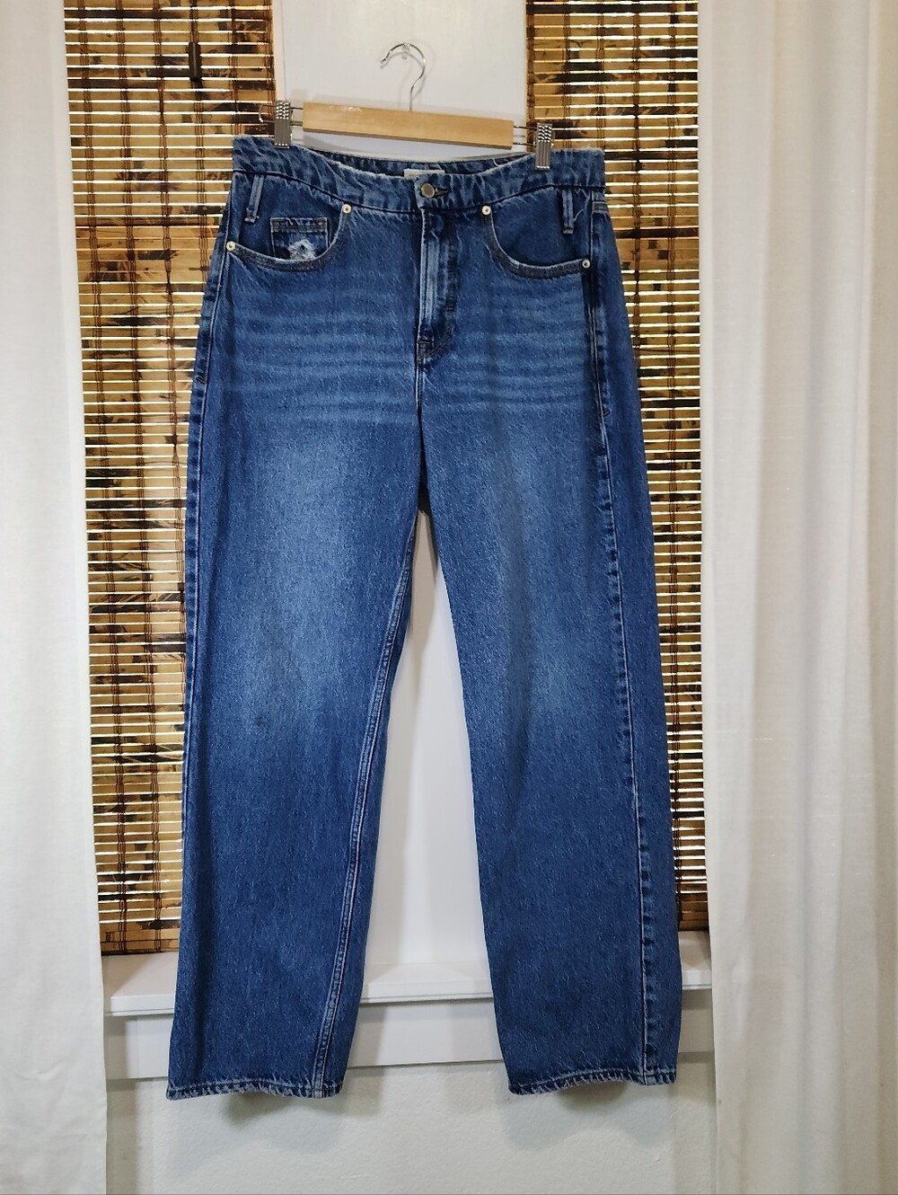 Good American High Rise Straight Leg Jeans Medium Wash Women’s Size 8